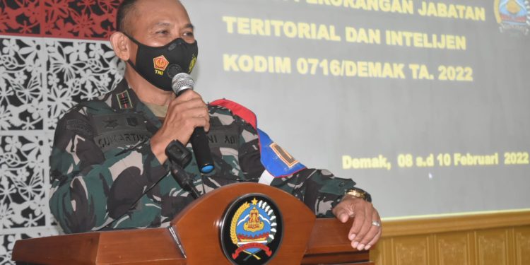 Asah Kemampuan Prajurit Kodim 0716/Demak Lewat Latorjab Teritorial dan Intelijen