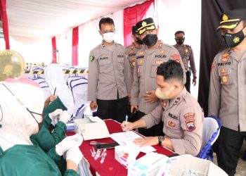 Siapkan 7.800 Dosis Vaksin, Kapolres Banjarnegara Imbau Warga Yang Belum Vaksin Segera Datangi Gerai Vaksinasi