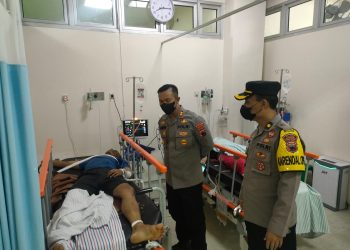 Kapolres Banjarnegara Cek Korban Ledakan Sumur Bor Dieng di RS
