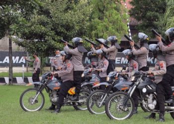 Jelang Pilkades Serentak 2022, Ratusan Polisi Mendapat Pelatihan Dalmas