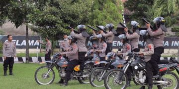 Jelang Pilkades Serentak 2022, Ratusan Polisi Mendapat Pelatihan Dalmas