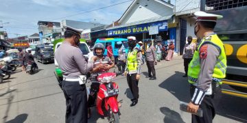 Sukseskan PPKM Level 3, Polres Banjarnegara Gelar Operasi Yustisi Kampanye Prokes