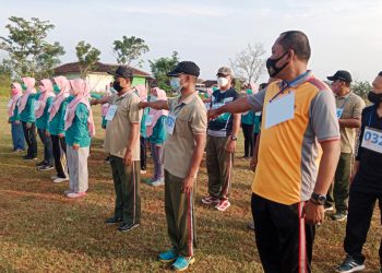 Cek Kebugaran Jasmani, Anggota Koramil 02/Bonang Ikut Rockpot Bersama Puskesmas dan Polsek