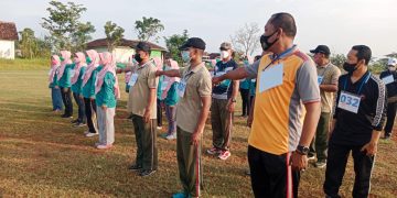 Cek Kebugaran Jasmani, Anggota Koramil 02/Bonang Ikut Rockpot Bersama Puskesmas dan Polsek