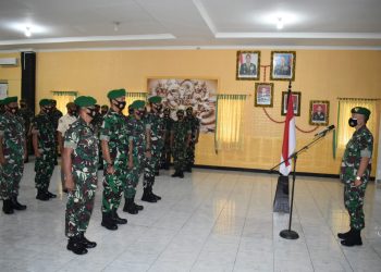 Dandim Demak Pimpin Upacara Korp Raport Kenaikan Pangkat