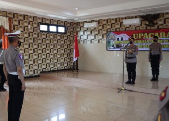 Polres Banjarnegara Gelar Upacara Corps Raport Kenaikan Pangkat Pengabdian Polri