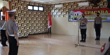 Polres Banjarnegara Gelar Upacara Corps Raport Kenaikan Pangkat Pengabdian Polri