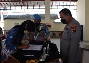 Penerimaan Anggota Polri, Polres Demak ikuti penandatanganan Pakta Integritas