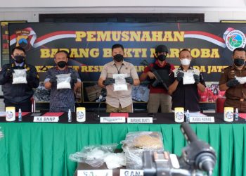 Ditresnarkoba Polda Jateng Musnahkan 20 Kilo Ganja Dan 4 Kilo Sabu
