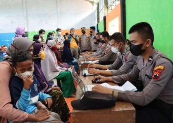 Polres Banjarnegara Gelar Keroyok Vaksin di Kecamatan Pejawaran