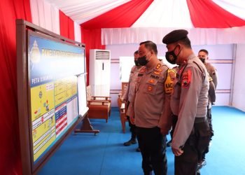 Pantau Pos Pam, Kapolres Demak Minta Personel Saling Kerjasama