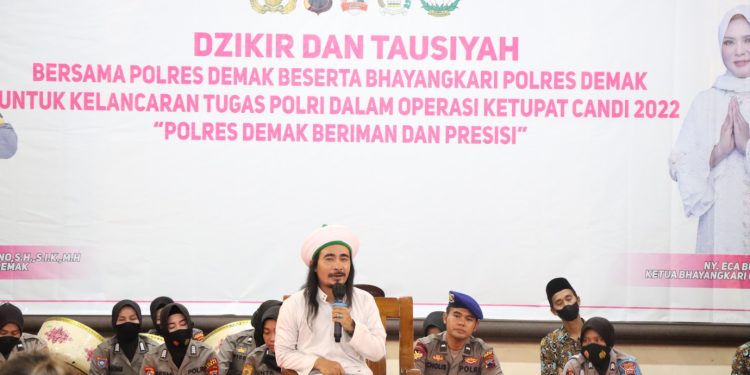 Dukung Tugas Polri, Bhayangkari Polres Demak Gelar Do’a dan Dzikir Bersama