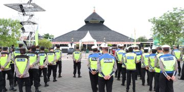 Polres Demak Gelar Apel Pengamanan Malam Takbiran, 500 Aparat Gabungan Diterjunkan