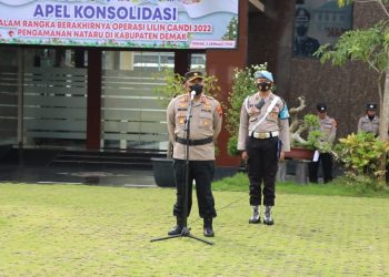 Polres Demak Gelar Apel Konsolidasi Operasi Lilin Candi 2022