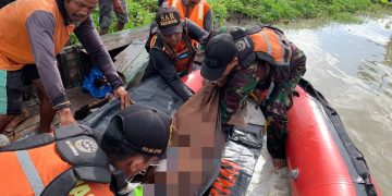 Evakuasi Korban Terseret Arus Sungai Kanal Mijen Demak Libatkan Seluruh Personel Koramil 05/Mijen