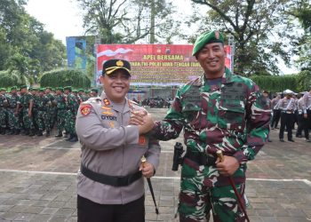 Sinergitas TNI-Polri dengan Apel Bersama