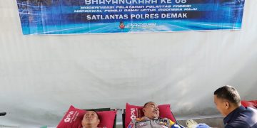 Satlantas Polres Demak Gelar Donor Darah, Peringati Hari Lalu Lintas Ke 68