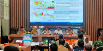 Hadapi Banjir Besar Bupati Lakukan Rakor Penanganan Darurat Bencana Dengan Kepala BNPB