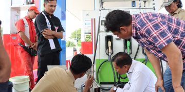 Pastikan Tidak Ada Kecurangan, Direskrimsus Polda Jateng Lakukan Pengecekan SPBU di Demak