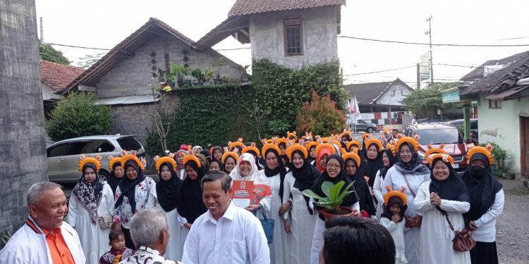 Dikawal Emak-emak Mas Budi Kembalikan Formulir ke PKS