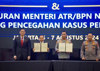 Wujudkan Perjanjian Kerja Sama Kementerian ATR/BPN-Polri, Menteri AHY & Kapolri Sepakat Cegah Masyarakat Jadi Korban Konflik Pertanahan