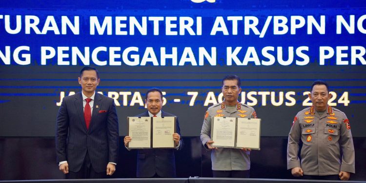 Wujudkan Perjanjian Kerja Sama Kementerian ATR/BPN-Polri, Menteri AHY & Kapolri Sepakat Cegah Masyarakat Jadi Korban Konflik Pertanahan