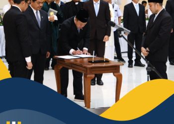 Menteri Nusron Jadi Saksi Pelantikan Pejabat Generasi Pertama di Kantor Komunikasi Kepresidenan