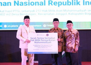 Serahkan 212 Sertipikat Tanah Aset Muhammadiyah, Menteri Nusron Komitmen Percepat Sertipikasi Tanah Wakaf dan Rumah Ibadah