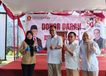 Peringati HUT ke-18, Gerindra Kota Semarang Santuni Anak Yatim Hingga Donor Darah