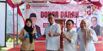 Peringati HUT ke-18, Gerindra Kota Semarang Santuni Anak Yatim Hingga Donor Darah